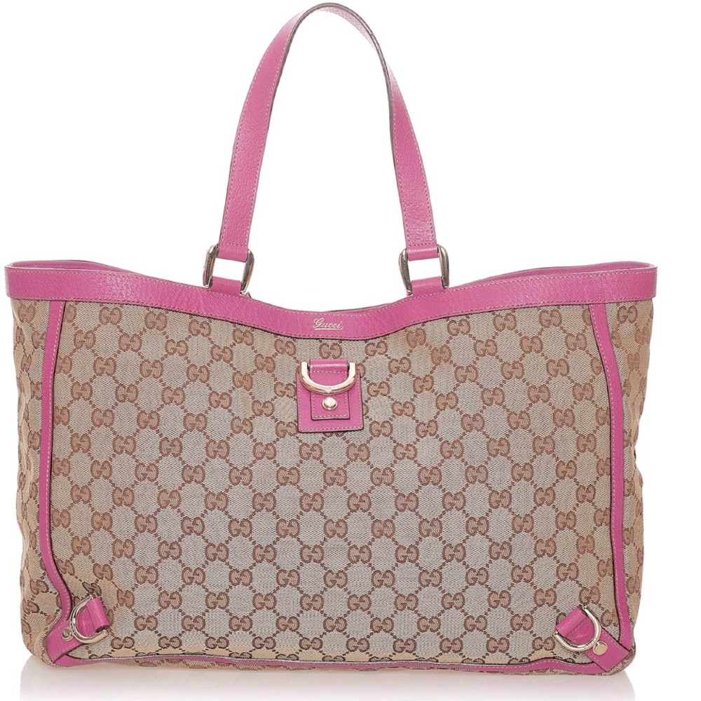 Gucci Beige and Pink Tote Bag